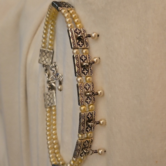 BRIGHTON Anastasia Pearl Princess Diana Goth Castlecore Choker Necklace - Picture 2 of 11